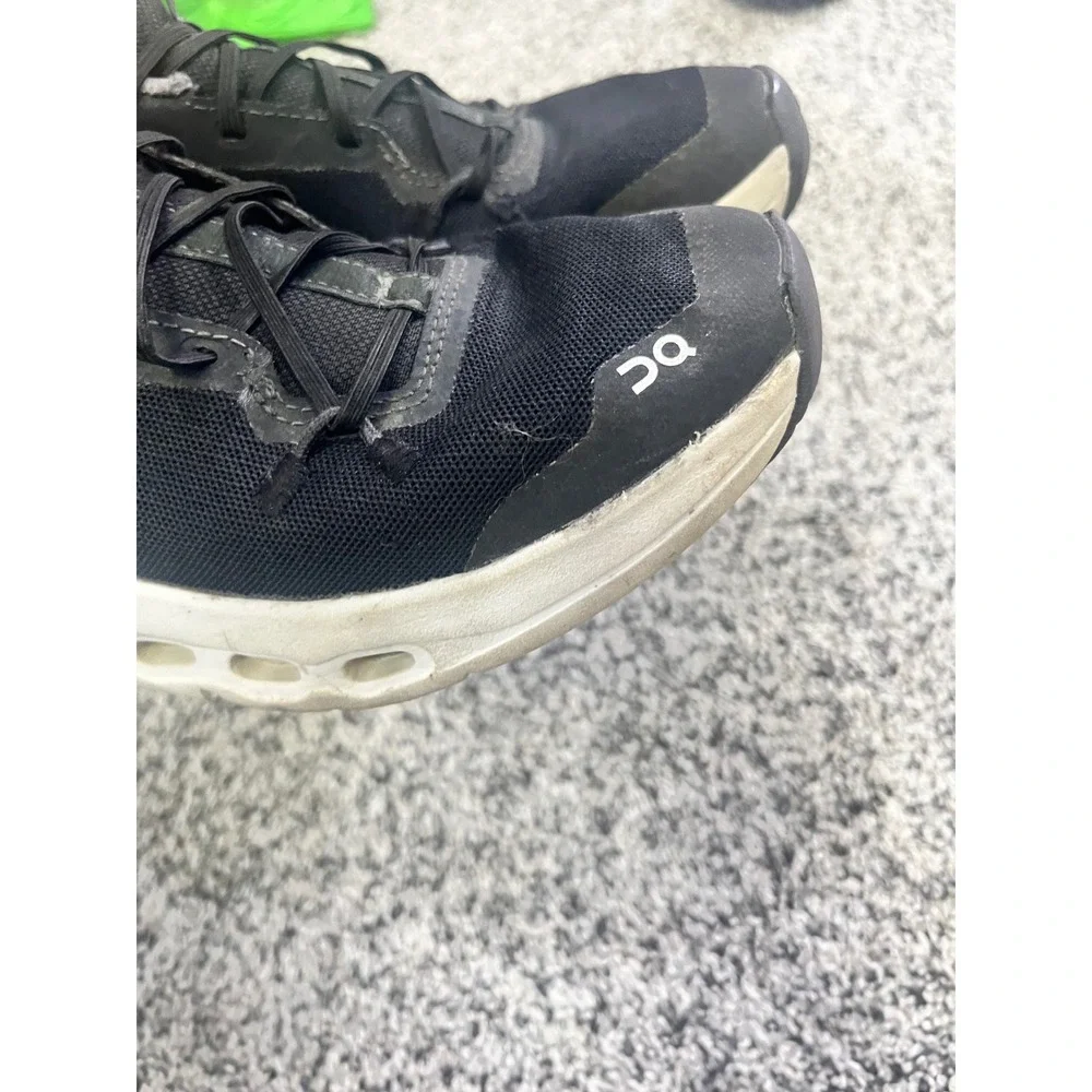 On Running Cloudsurfer CloudTec Phase Black White Kids 4 Athletic Sneakers Shoes